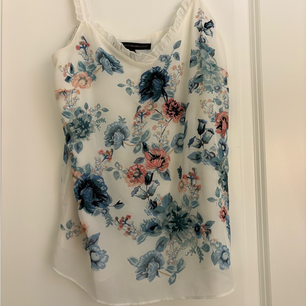 WHITE HOUSE BLACK MARKET Floral camisole